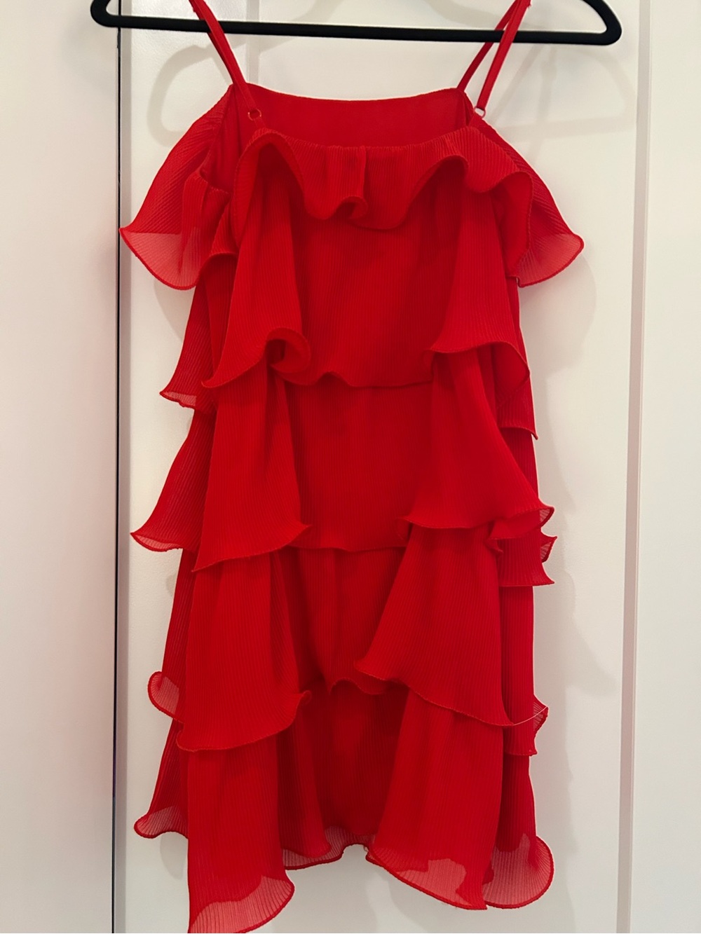 Red Ruffle Tiered Dress